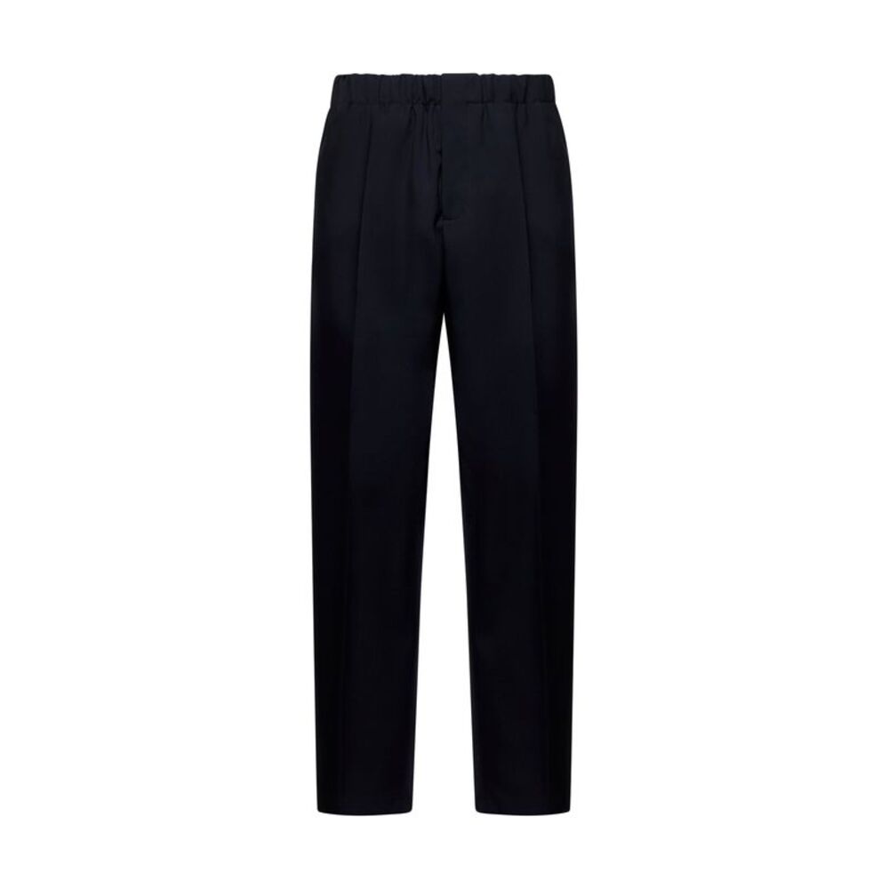 Jil Sander Men Blue Gabardine Tapered Trousers